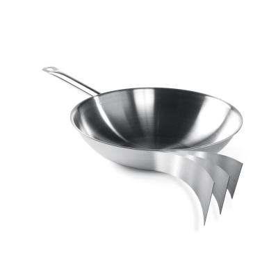Třívrstvá pánev wok bez poklice, HENDI, ⌀360x(H)100mm | 839003
